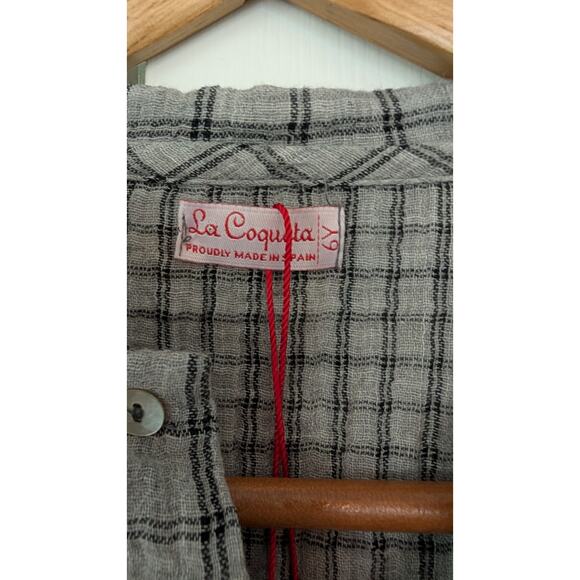 La Coqueta Caspar Plaid Cotton Boys Shirt - Picture 3 of 8